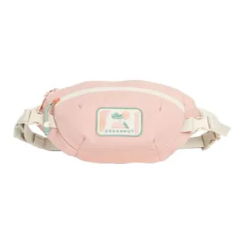 Doughnut Polyester With Pure Fabric Leather Fanny Pack Unisex Pink