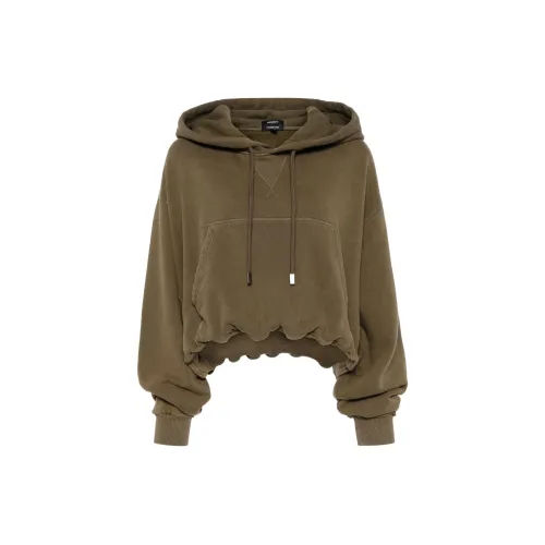 R13 Sweatshirts Women's Olive Green