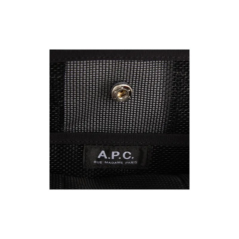 A.P.C PVC Coated Polyester Tote Bag Shopping Bag Handbag Small Size Unisex Black-2