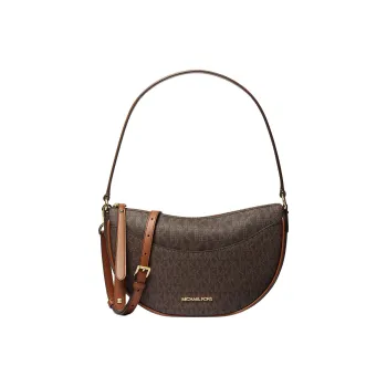 MICHAEL KORS Dover Canvas Shoulder Bag Crossbody Bag Medium Size Women's Brown
