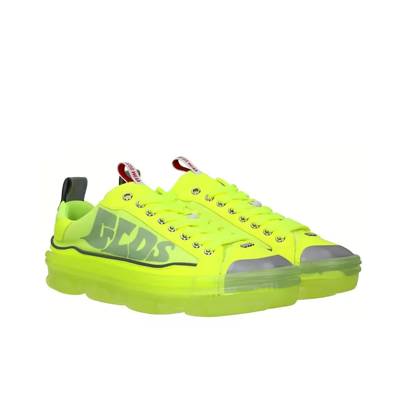 GCDS Low-Top Trendy Casual Shoes Men's Neon Yellow-2