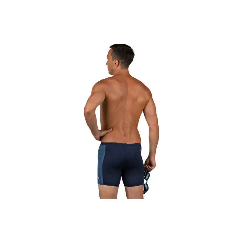 DECATHLON Long Swimming Shorts Men's Dark Navy Blue-1