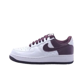 Nike Air Force 1 Low Metallic Summit White Deep Burgundy Women's