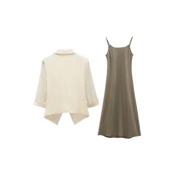 Cypress House Skirt Set Women's Apricot+Dark Khaki