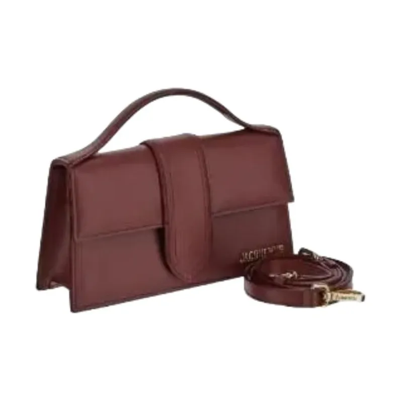 Jacquemus Leather Crossbody Handbag Tubas Women's Burgundy-1