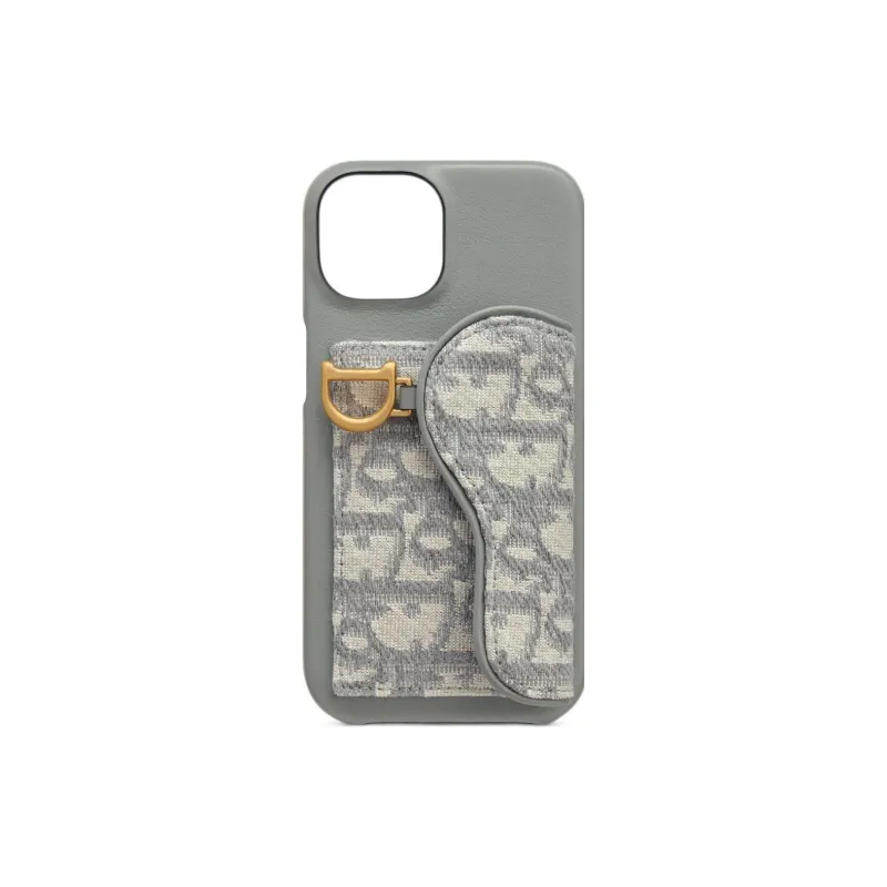 DIOR Canvas Material Pattern Jacquard Protective Sleeve Phone Cases COMPATIBLE WITH IPHONE 14 PRO-0