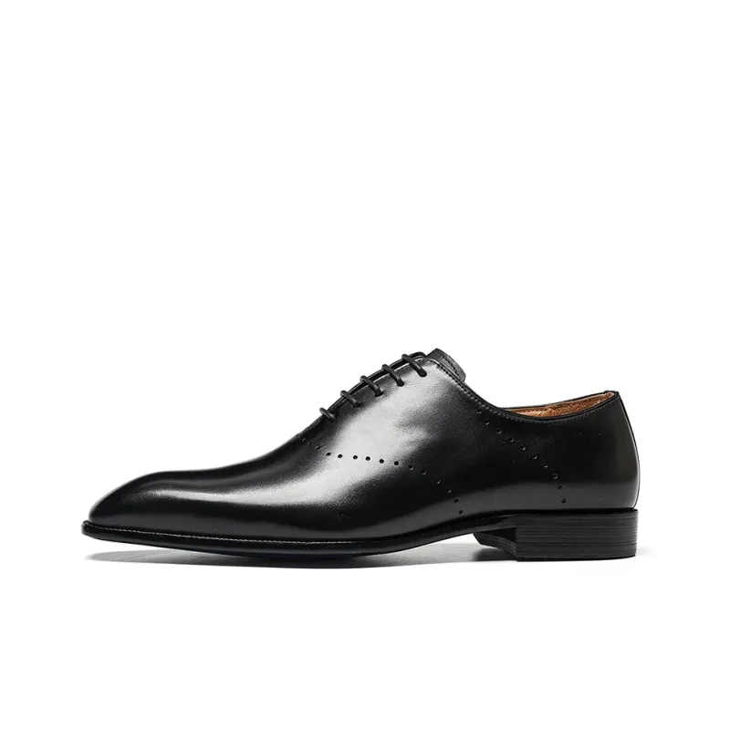 ASTON M.JAZZ Dress Shoes Men Low Top Black/Gray/Coffee-0