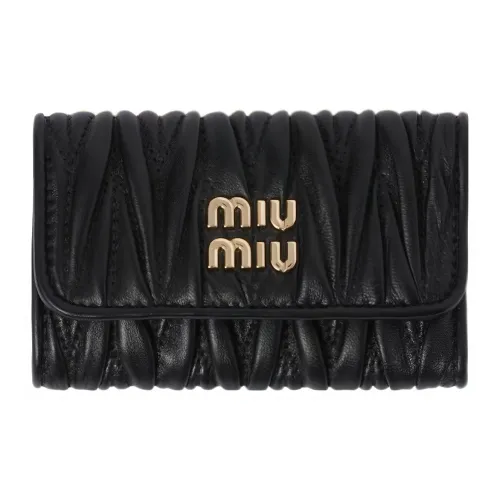 MIU MIU Leather Key Pouch Women's Black