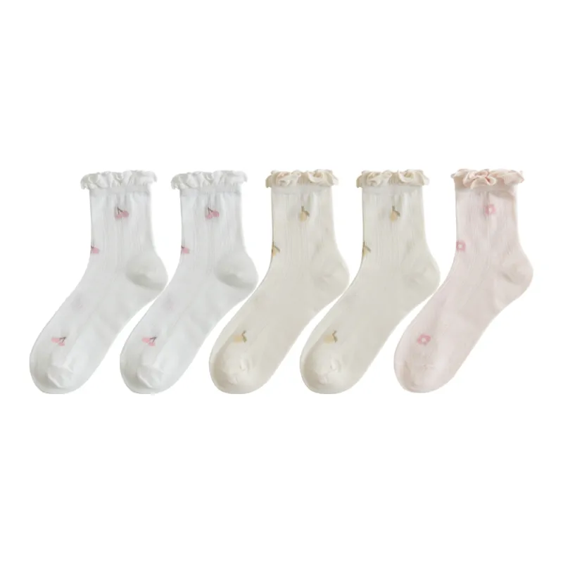 XXLLG Mid Calf Socks Women's 5 Pack-6
