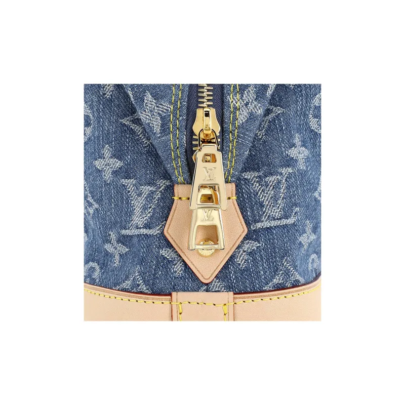 LOUIS VUITTON Pochette Cosmetique Gm Monogram Denim Blue-5