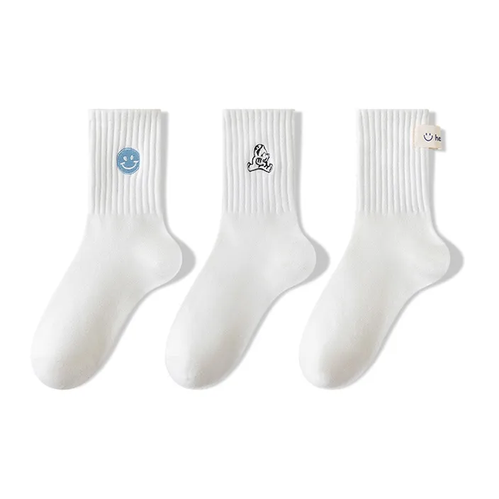 Moremoli Mid Calf Socks Women's 3 Pack-7