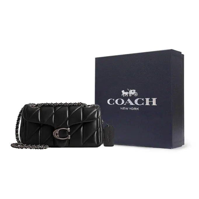 COACH Tabby Sheepskin Handbag Shoulder Bag Women's Black-5