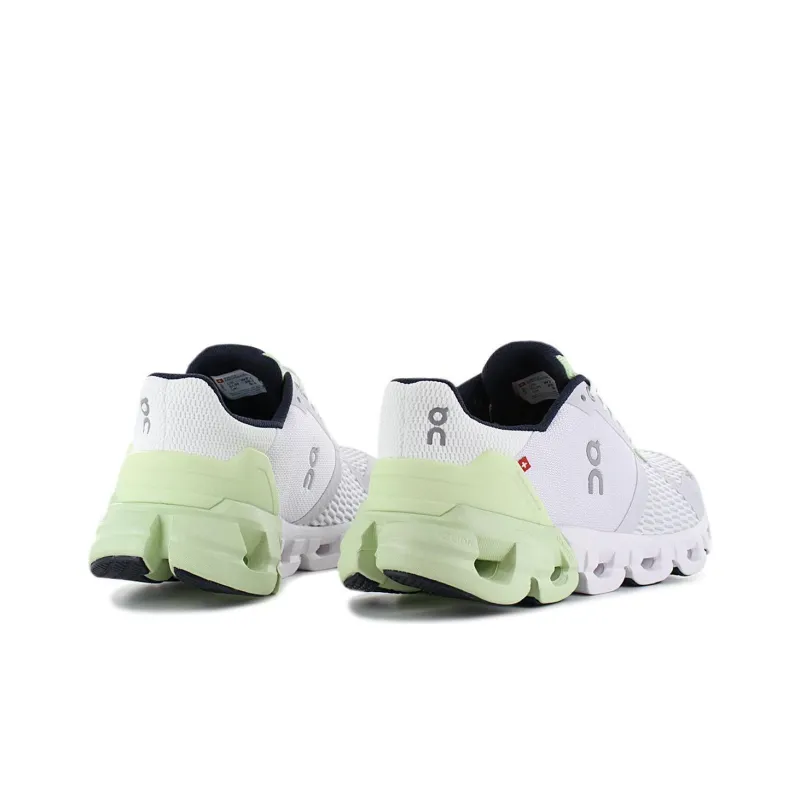 On Cloudflyer Durable Breathable Low Top Running Shoes Women's White Green-3