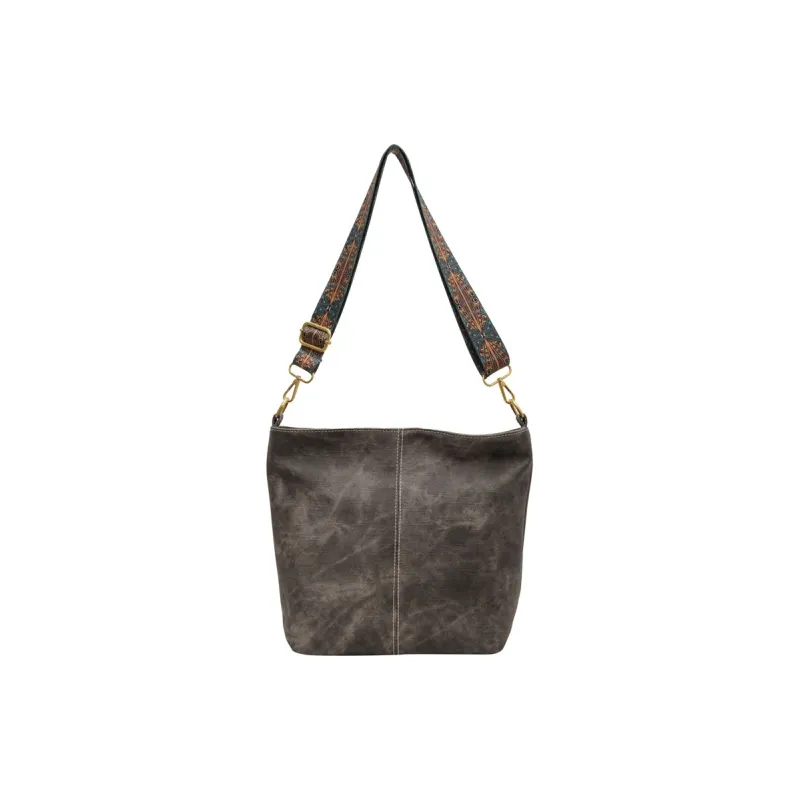ALOENEY PU Crossbody Bag, Shoulder Bag Women's Ecru/Dark Tea/Khaki/Brown-3