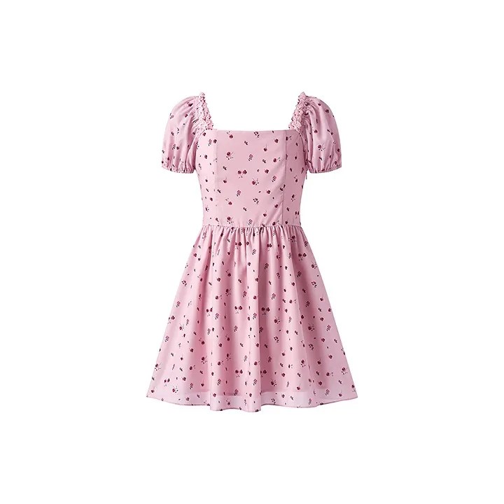 LEDIN Short Sleeved Dress Women's Pink-1