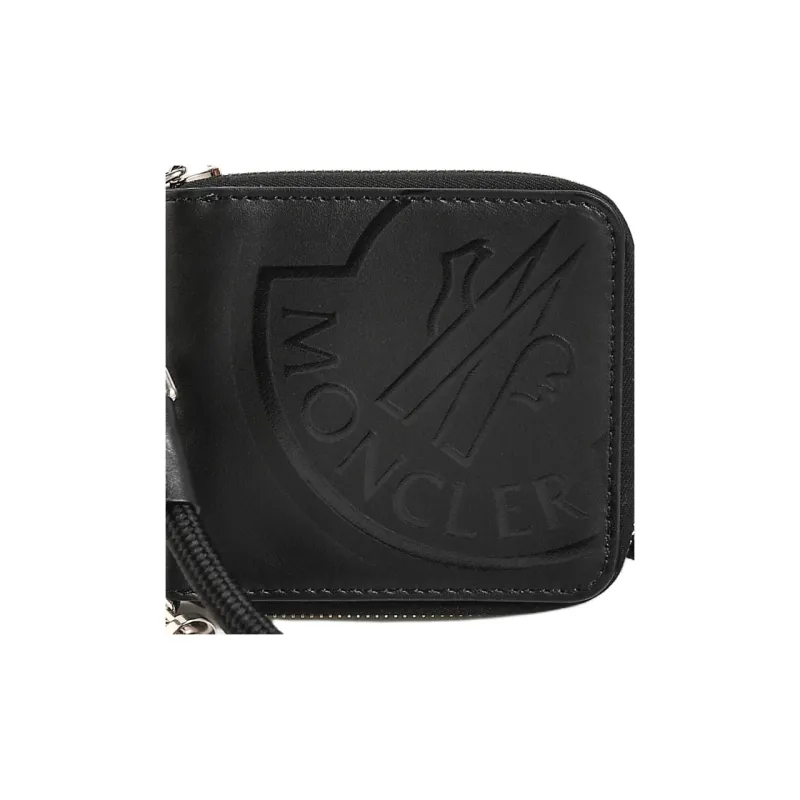 Moncler Calfskin Wallet Men's Black-4