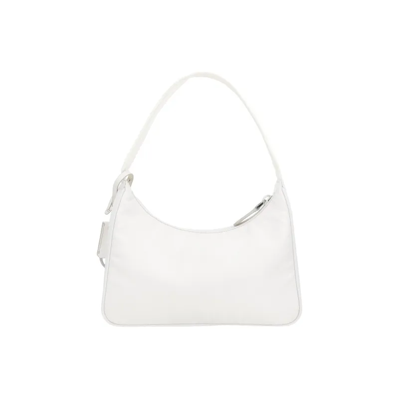 PRADA Hobo Fabric Shoulder Bag Handbag Shoulder Bag Women's White-2