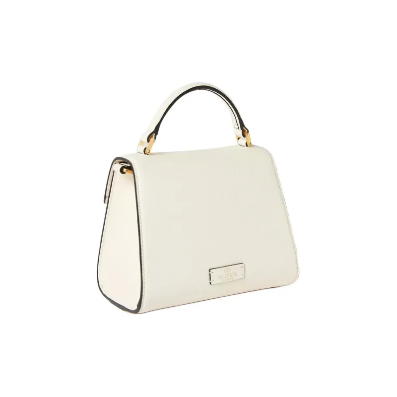 Valentino Cow Leather Crossbody Bag, Handbag Mini Women's Cream-1