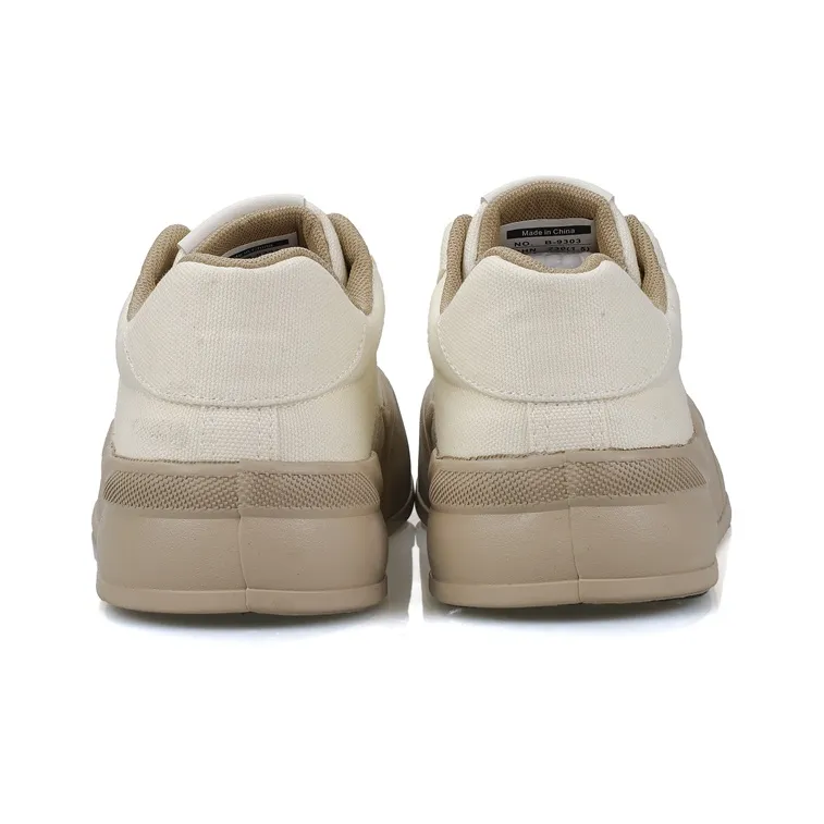 B10CROWN Anti Slip Wear Resistant Low Top Skateboard Shoes Women's Beige Khaki-5