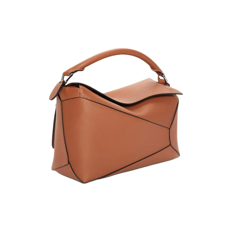 LOEWE Puzzle Calfskin Crossbody Bag, Shoulder Bag Tubas Women's Tan-2