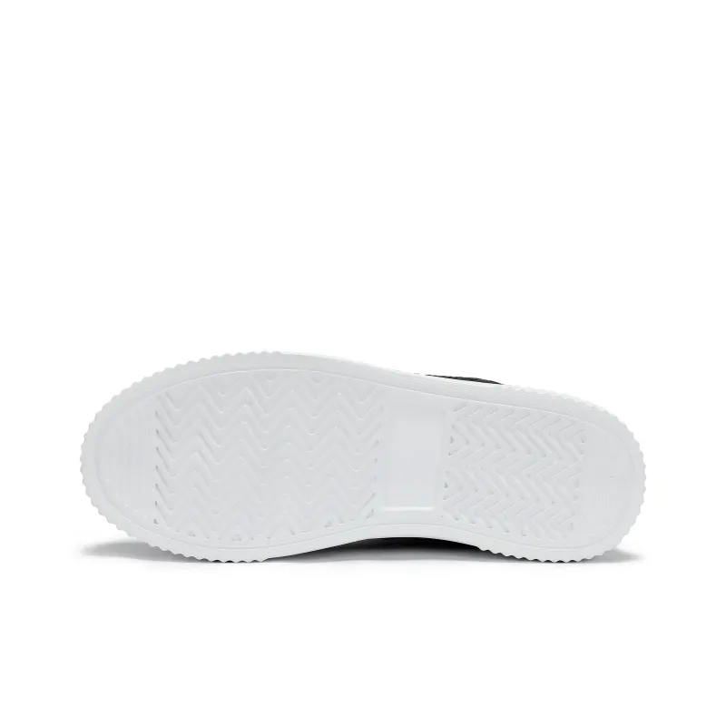 Singing Wear resistant And Lightweight Low Top Skateboard Shoes Unisex Black White-4