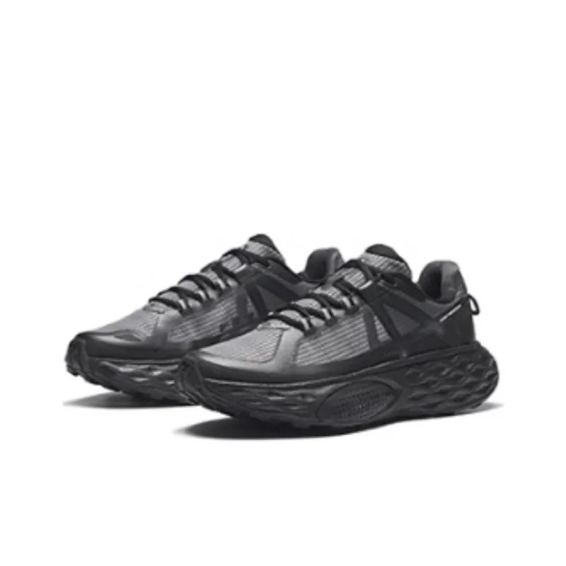 Anta Champion Series Cushioned Slip Resistant Breathable Low Top Running Shoes Men's Black-2