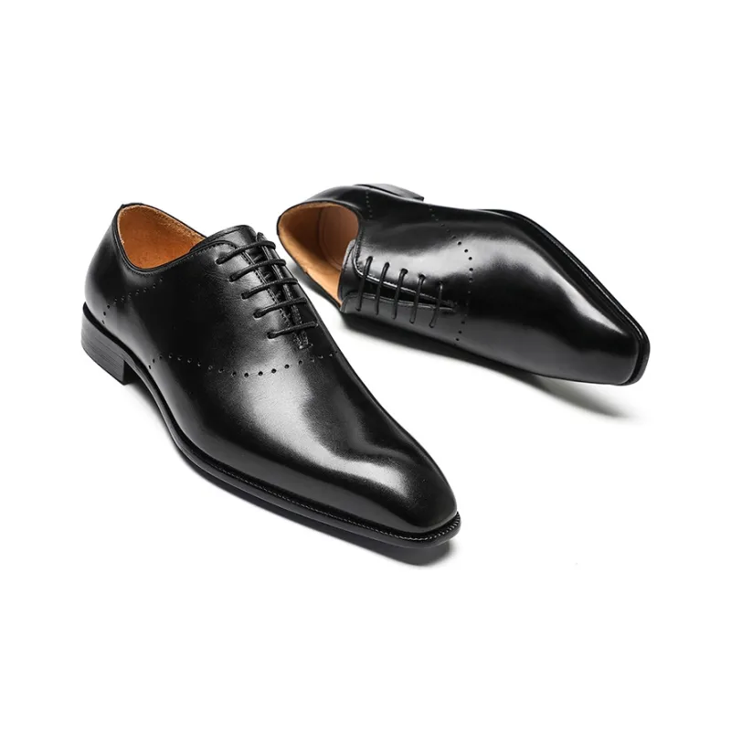 ASTON M.JAZZ Dress Shoes Men Low Top Black/Gray/Coffee-2