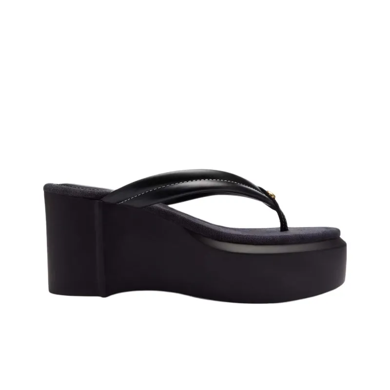 COACH Frankie Odor-Resistant Flip Flops Women's Black-1