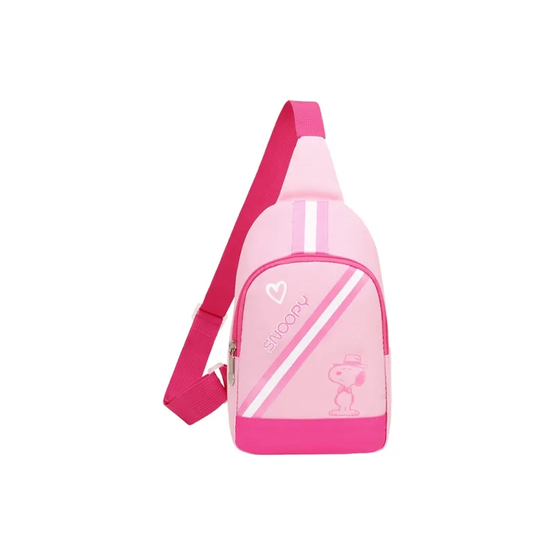 SNOOPY Polyester Crossbody Bag One Shoulder Sling Bag Regular Unisex Blue/Pink-4