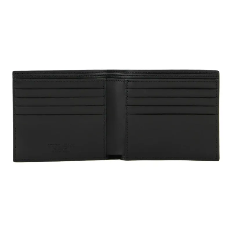 GIORGIO ARMANI Calfskin Wallet Men's Black-2