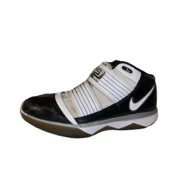 Nike Zoom Soldier 3 Basketball Shoes Unisex Mid Top Black Rice