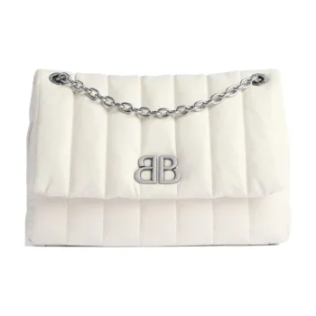 Balenciaga Calfskin Crossbody Bag, Shoulder Bag Women's White