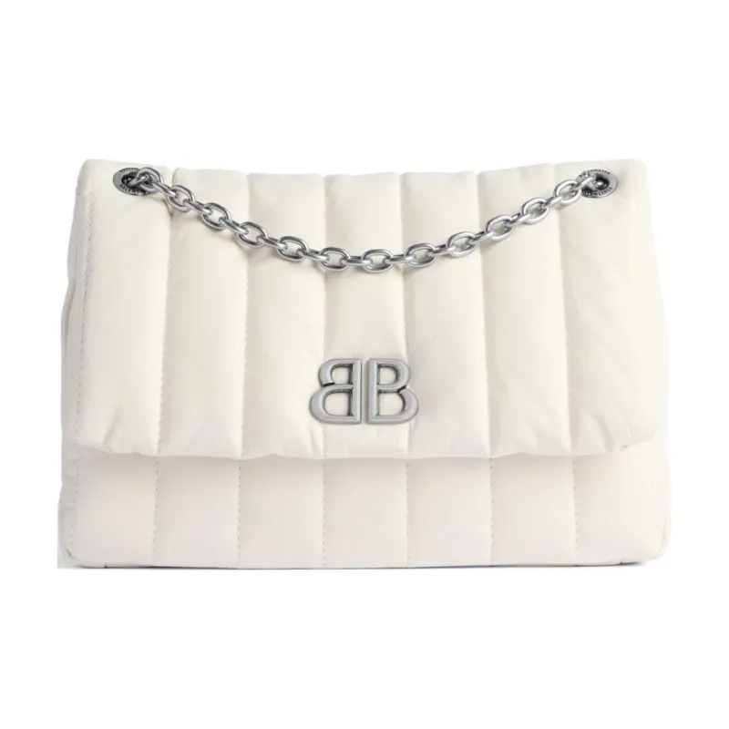 Balenciaga Calfskin Crossbody Bag, Shoulder Bag Women's White-0