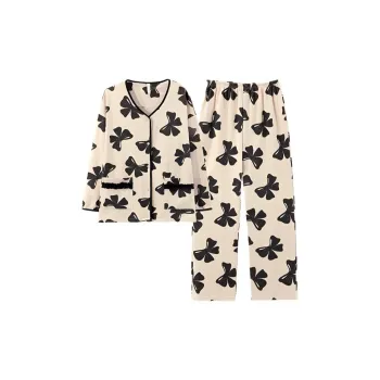 MIIOW Pajama Set Women's Complexion Is Covered In Bows