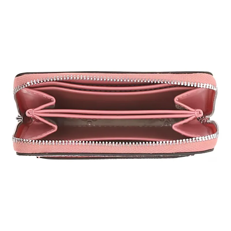 MICHAEL KORS MK Coated Canvas Wallet Small Size Women's Rouge Pink-4