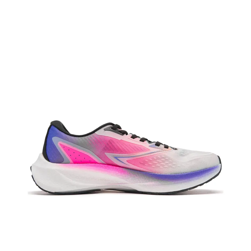 QIAODAN Flying Shadow 4.0 Anti Slip Wear Resistant Low Top Running Shoes Men's Digital Pink Paisley Purple-1