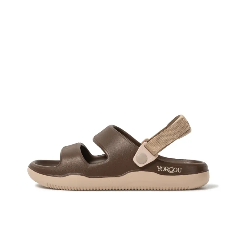 Far port Beach Sandals Unisex Milk Tea/Toffee Orange/Pearl White/Night Black/Dark Brown-8