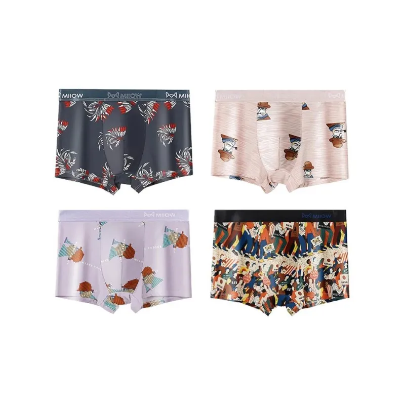 MIIOW Trendy Party Collection Cooling Summer Collection Underpants Men's 4 Pack-41