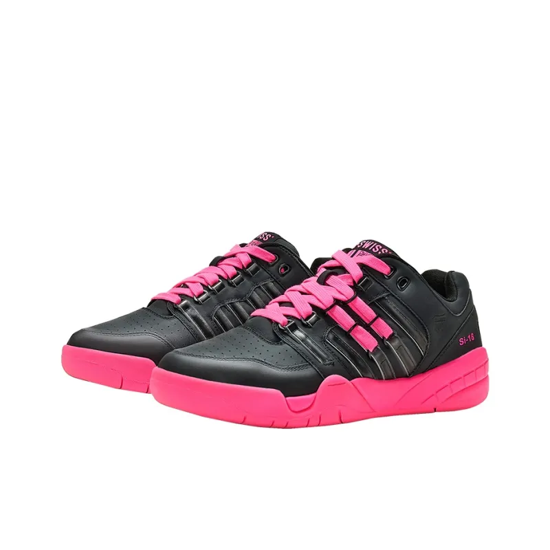 KSWISS Si 18 Full Coverage Shoes Anti Slip Wear Resistant Low Top Skateboard Shoes Women's Black Pink-2