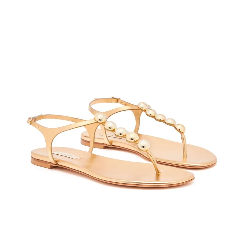 Casadei Tropicana Julia Metallic Sandals-2