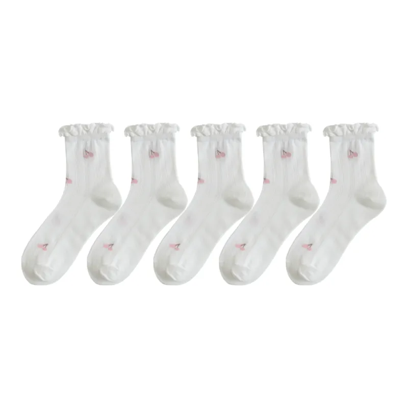 XXLLG Mid Calf Socks Women's 5 Pack-8