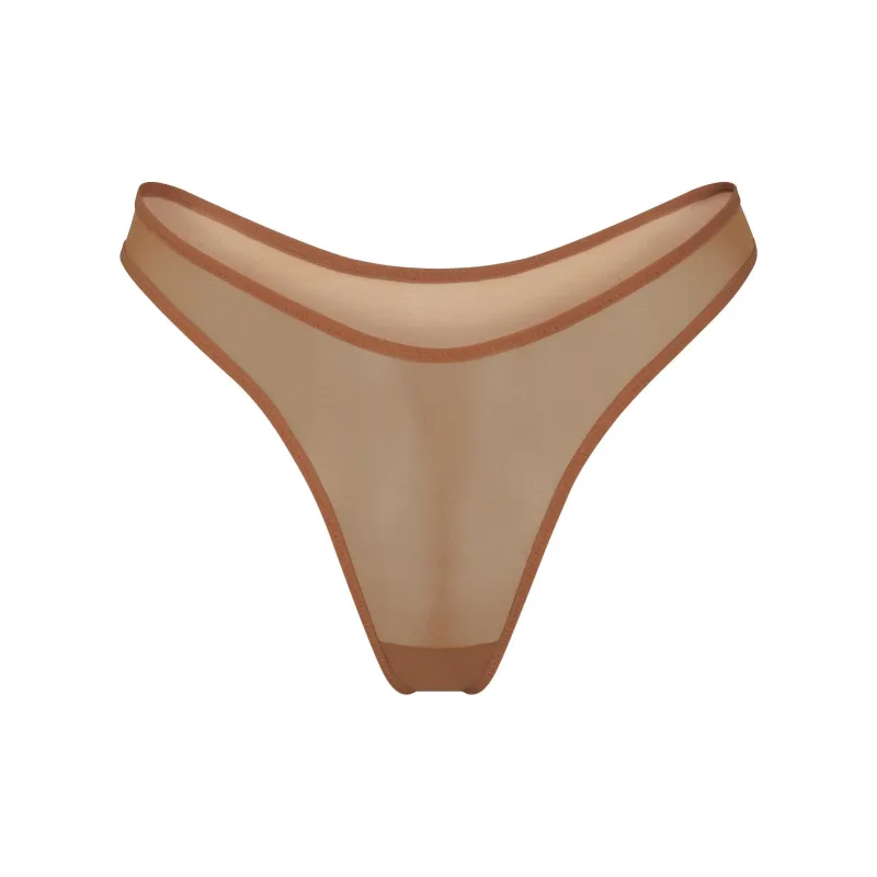 SKIMS ULTRA FINE MESH THONG Underpants Women's 1 Pack BRONZE/Bronze-0