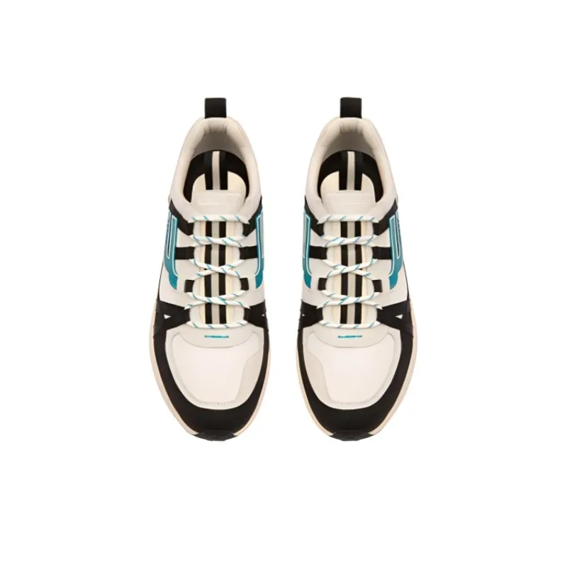 BALLY Abrasion Resistant Low Top Casual Shoes Men's White Black Blue-2