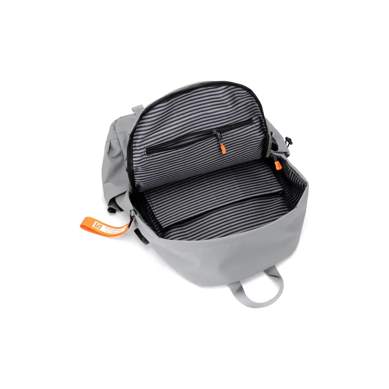 NIGEER Durable Fabric Backpack Regular Unisex Black/Gray-8