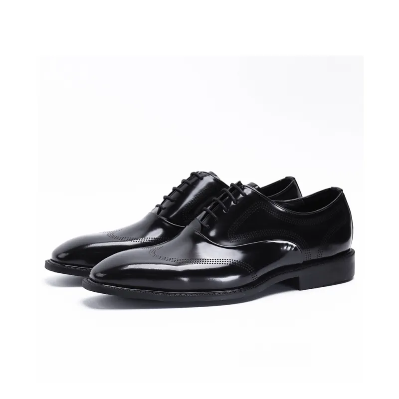 ASTON M.JAZZ Dress Shoes Men Low Top Black/Burgundy-2