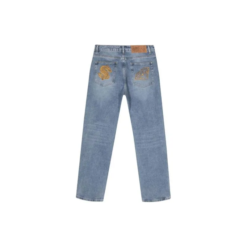 BILLIONAIRE BOYS CLUB Diamond & Dollar-embroidery Jeans-1