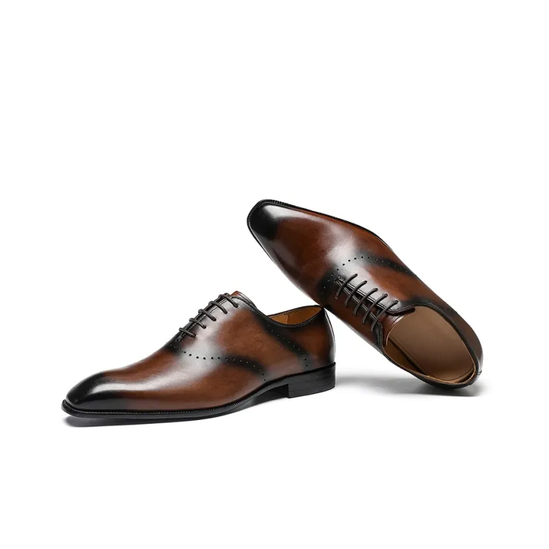 ASTON M.JAZZ Dress Shoes Men Low Top Black/Gray/Coffee-18