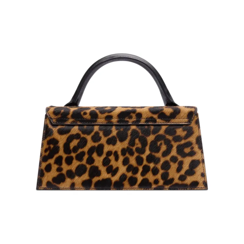 Jacquemus Le Chiquito Calf Hair Patchwork Leather Shoulder Bag Crossbody Bag Handbag Women's Printed Leopard Brown-3