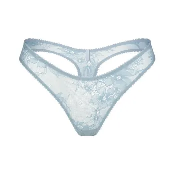 SKIMS ULTRA FINE LACE THONG Underpants Women's 1 Pack DENIM/Denim