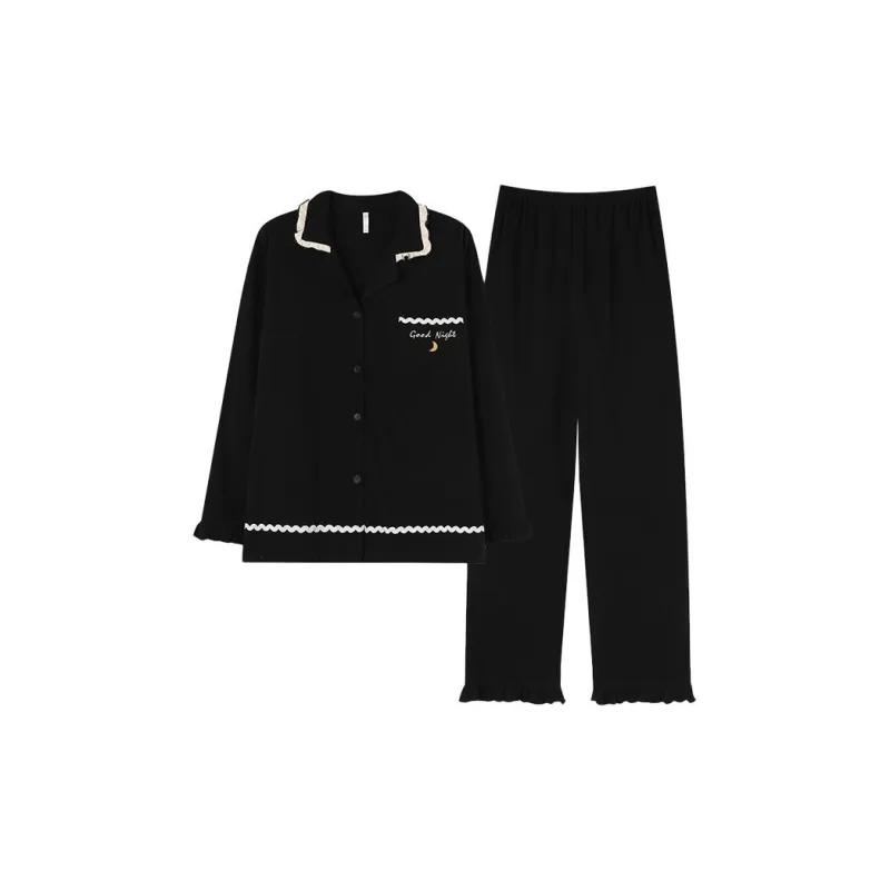 MIIOW Pajama Set Women's Black Moon-0